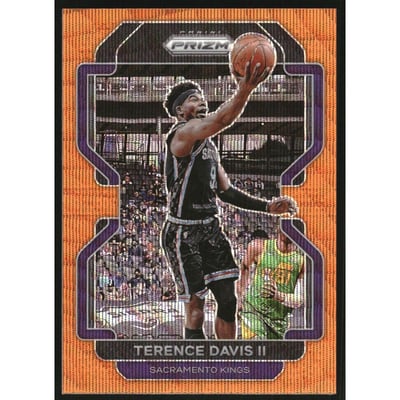 2021-22 Panini Prizm Prizms Orange Wave #139 Terence Davis II