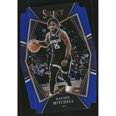 2021-22 Select Prizms Blue Die Cut #118 Davion Mitchell