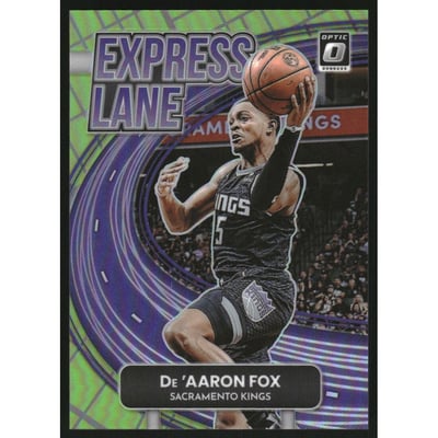 2022-23 Donruss Optic Express Lane Lime Green #14 De'Aaron Fox
