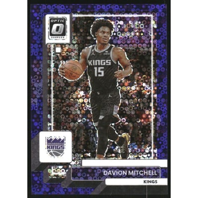 2022-23 Donruss Optic Fast Break Purple #124 Davion Mitchell