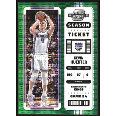 2022-23 Panini Contenders Optic Green Pulsar #83 Kevin Huerter