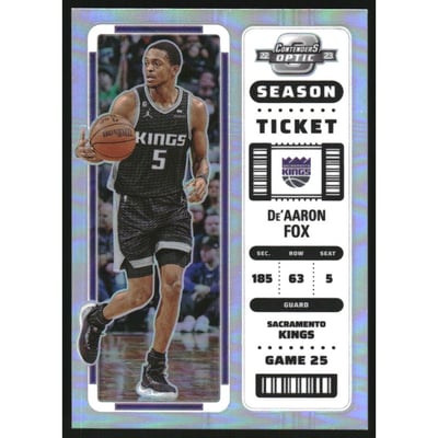 2022-23 Panini Contenders Optic Silver #81 De'Aaron Fox