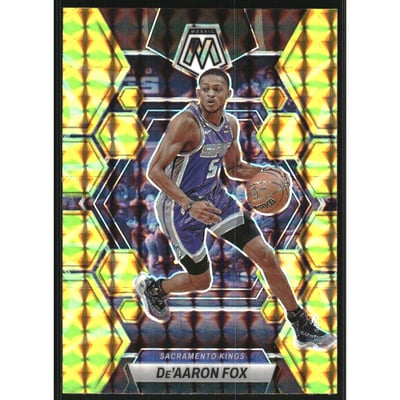 2022-23 Panini Mosaic Mosaic Reactive Yellow #181 De'Aaron Fox