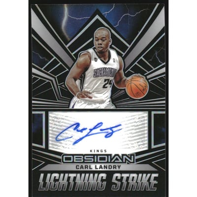 2022-23 Panini Obsidian Lightning Strike Signatures #26 Carl Landry/149