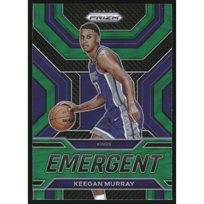 2022-23 Panini Prizm Emergent Prizms Green #8 Keegan Murray