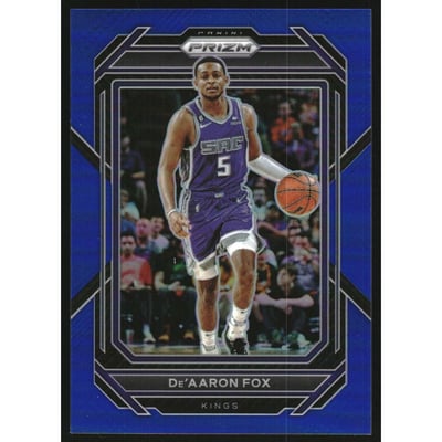 2022-23 Panini Prizm Prizms Blue #118 De'Aaron Fox