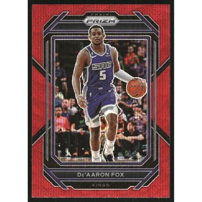 2022-23 Panini Prizm Prizms Ruby Wave #118 De'Aaron Fox