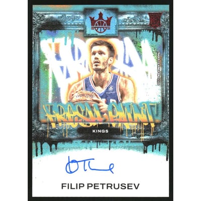 2023-24 Court Kings Fresh Paint Autographs Ruby #37 Filip Petrusev/99