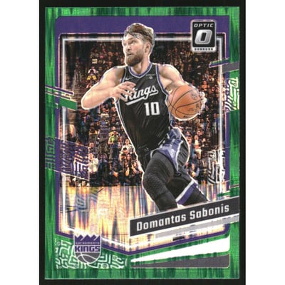 2023-24 Donruss Optic Green Shock #142 Domantas Sabonis