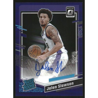 2023-24 Donruss Optic Purple #289 Jalen Slawson RR AU