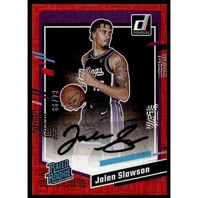 2023-24 Donruss Rated Rookies Signatures Choice Red #271 Jalen Slawson