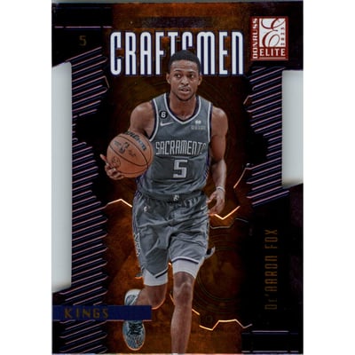 2023-24 Elite Craftsmen Orange Die Cut #10 De'Aaron Fox