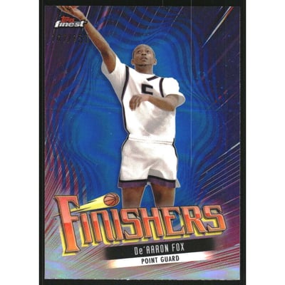 2023-24 Finest Finishers Blue Refractors #F10 De'Aaron Fox
