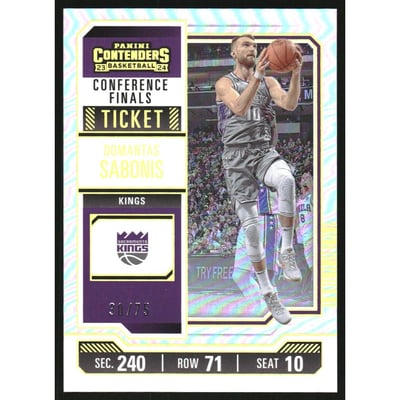 2023-24 Panini Contenders Conference Finals Ticket #91 Domantas Sabonis