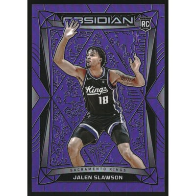 2023-24 Panini Obsidian Electric Etch Purple Flood #117 Jalen Slawson