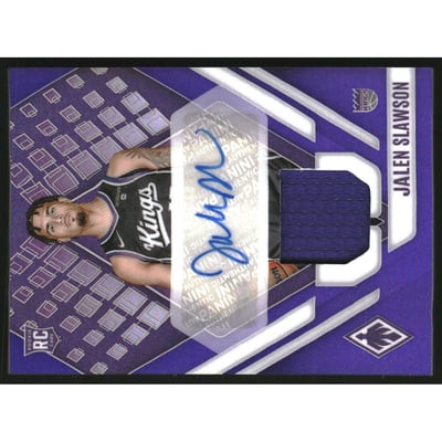2023-24 Panini Phoenix Rookie Jersey Autographs Purple #7 Jalen Slawson