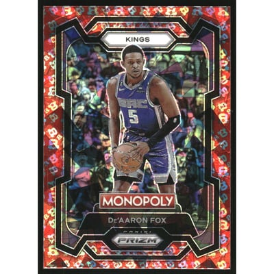 2023-24 Panini Prizm Monopoly Free Parking #76 De'Aaron Fox