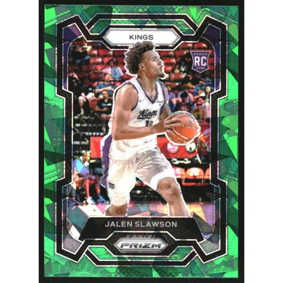 2023-24 Panini Prizm Prizms Green Ice #149 Jalen Slawson