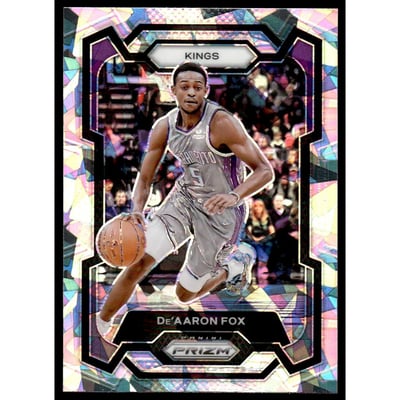 2023-24 Panini Prizm Prizms Ice #6 De'Aaron Fox