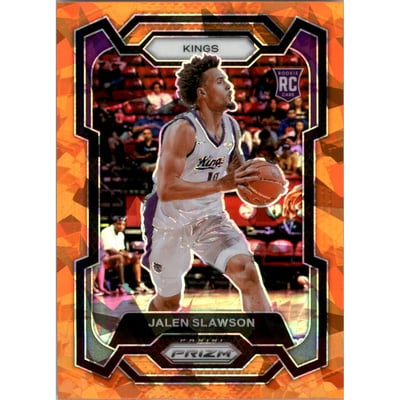2023-24 Panini Prizm Prizms Orange Ice #149 Jalen Slawson
