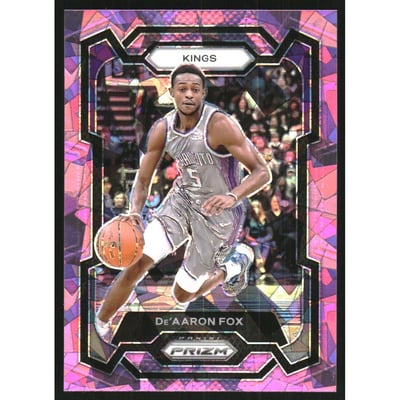 2023-24 Panini Prizm Prizms Pink Ice #6 De'Aaron Fox