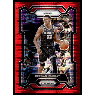 2023-24 Panini Prizm Prizms Red Seismic #7 Keegan Murray