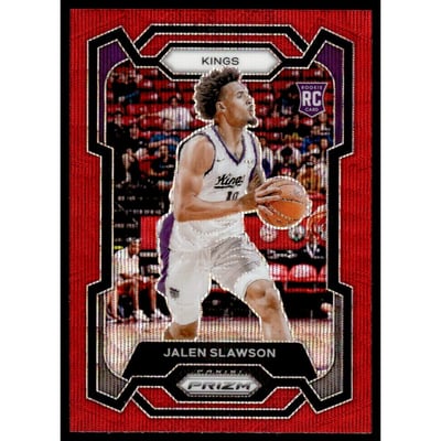 2023-24 Panini Prizm Prizms Ruby Wave #149 Jalen Slawson