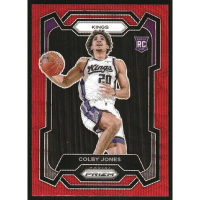 2023-24 Panini Prizm Prizms Ruby Wave #160 Colby Jones