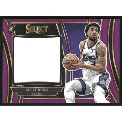 2023-24 Select Jumbo Rookie Swatches Purple Prizms #39 Colby Jones