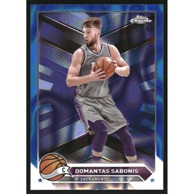 2023-24 Topps Chrome Blue Lava Refractors #10 Domantas Sabonis
