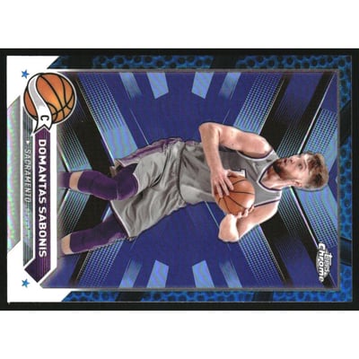 2023-24 Topps Chrome Blue Refractors #10 Domantas Sabonis