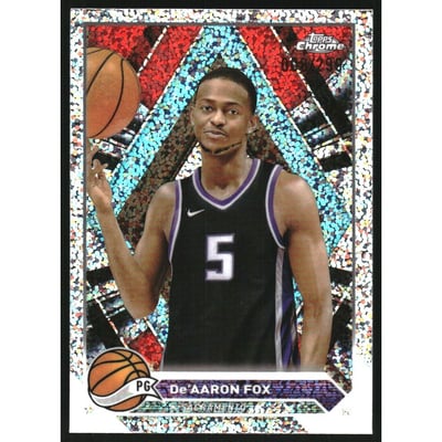 2023-24 Topps Chrome Speckle Refractors #117 De'Aaron Fox