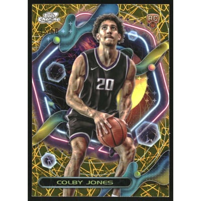 2023-24 Topps Cosmic Chrome Gold Interstellar Refractors #181 Colby Jones