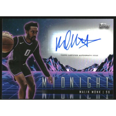 2023-24 Topps Midnight Horizon Signatures #HSMM Malik Monk