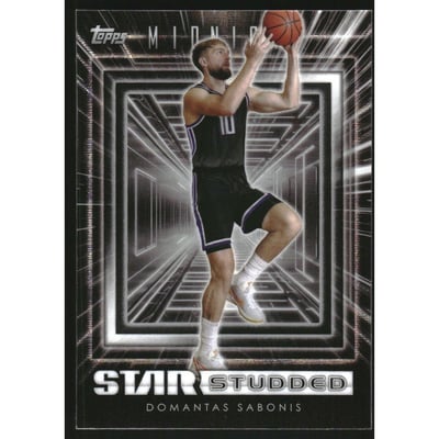 2023-24 Topps Midnight Star Studded Moon Beam #SS9 Domantas Sabonis