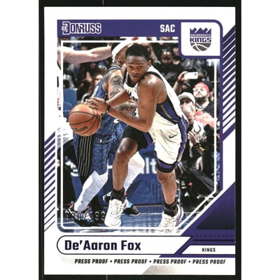 2024-25 Donruss Press Proof Purple #26 De'Aaron Fox