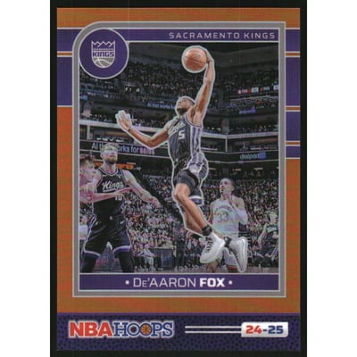 2024-25 Hoops Premium Prizms Orange #111 De'Aaron Fox