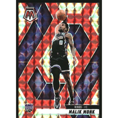 2024-25 Panini Mosaic Mosaic Choice Fusion Red and Yellow #127 Malik Monk
