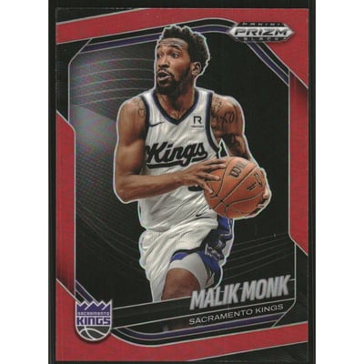 2024-25 Panini Prizm Black Prizms Red #97 Malik Monk