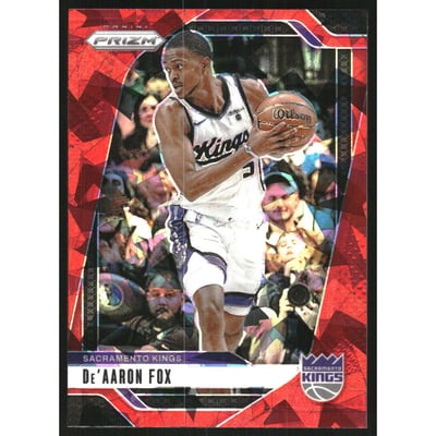 2024-25 Panini Prizm Prizms Red Ice #58 De'Aaron Fox