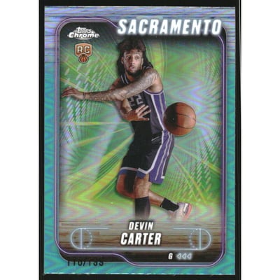 2024-25 Topps Chrome Aqua Refractors #134 Devin Carter