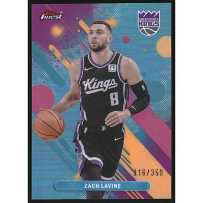 2025-26 Finest Sky Blue Refractors #86 Zach Lavine C