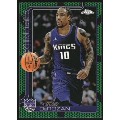 2025-26 Topps Chrome Green Basketball Refractors #240 DeMar DeRozan