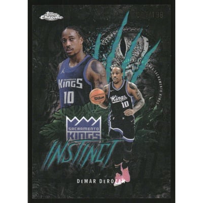 2025-26 Topps Chrome Instinct Aqua Refractors #INS8 DeMAR DeROZAN
