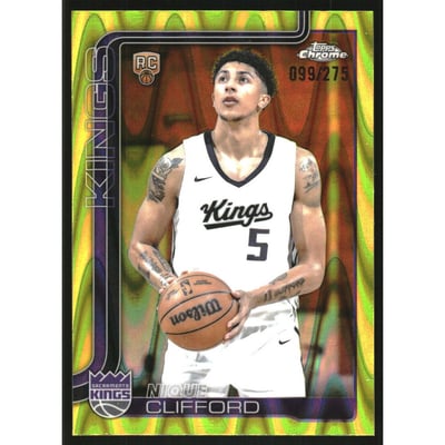 2025-26 Topps Chrome RayWave Yellow Refractors #274 Nique Clifford