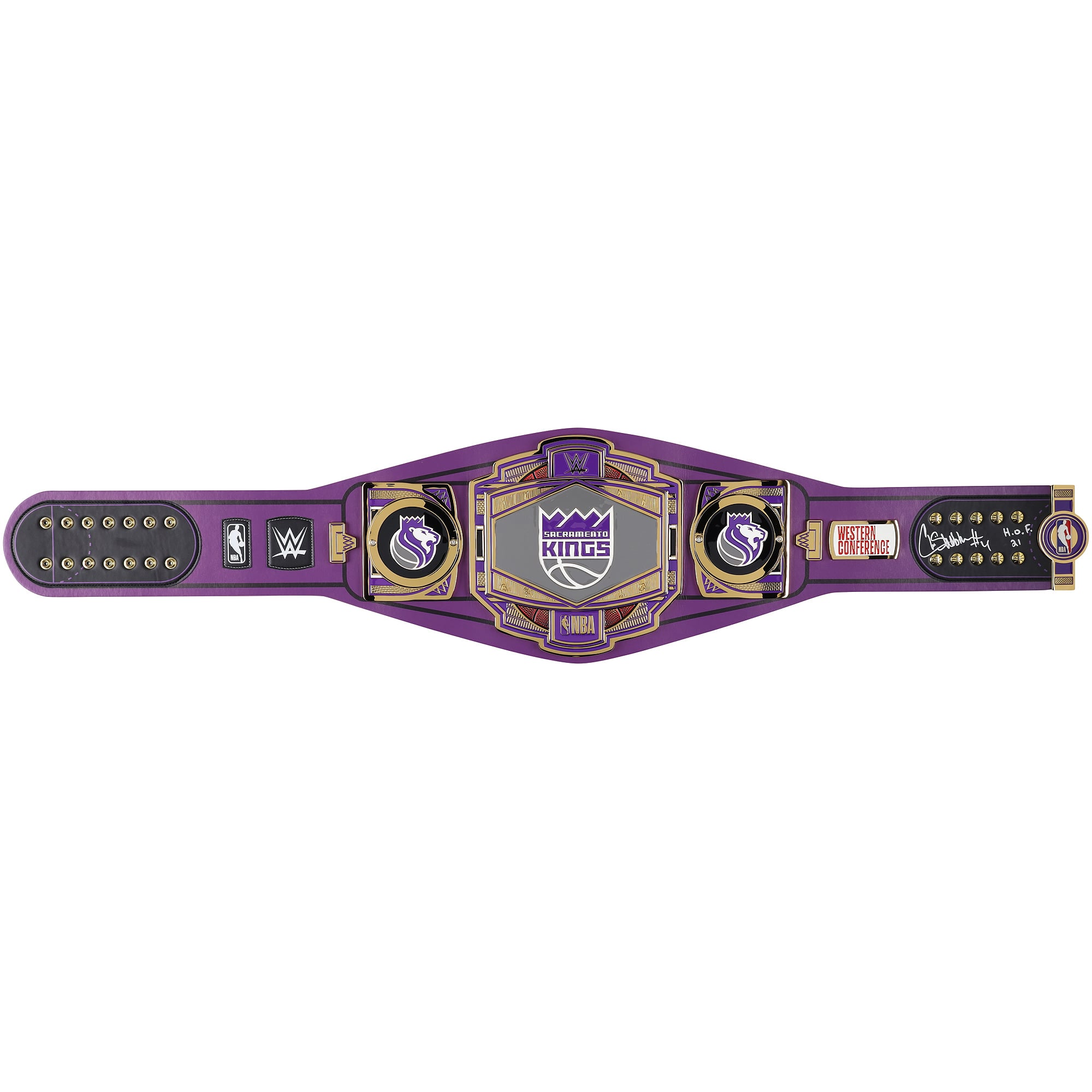 Chris Webber Sacramento Kings Autographed WWE Legacy Title Belt with "HOF 21" Inscription