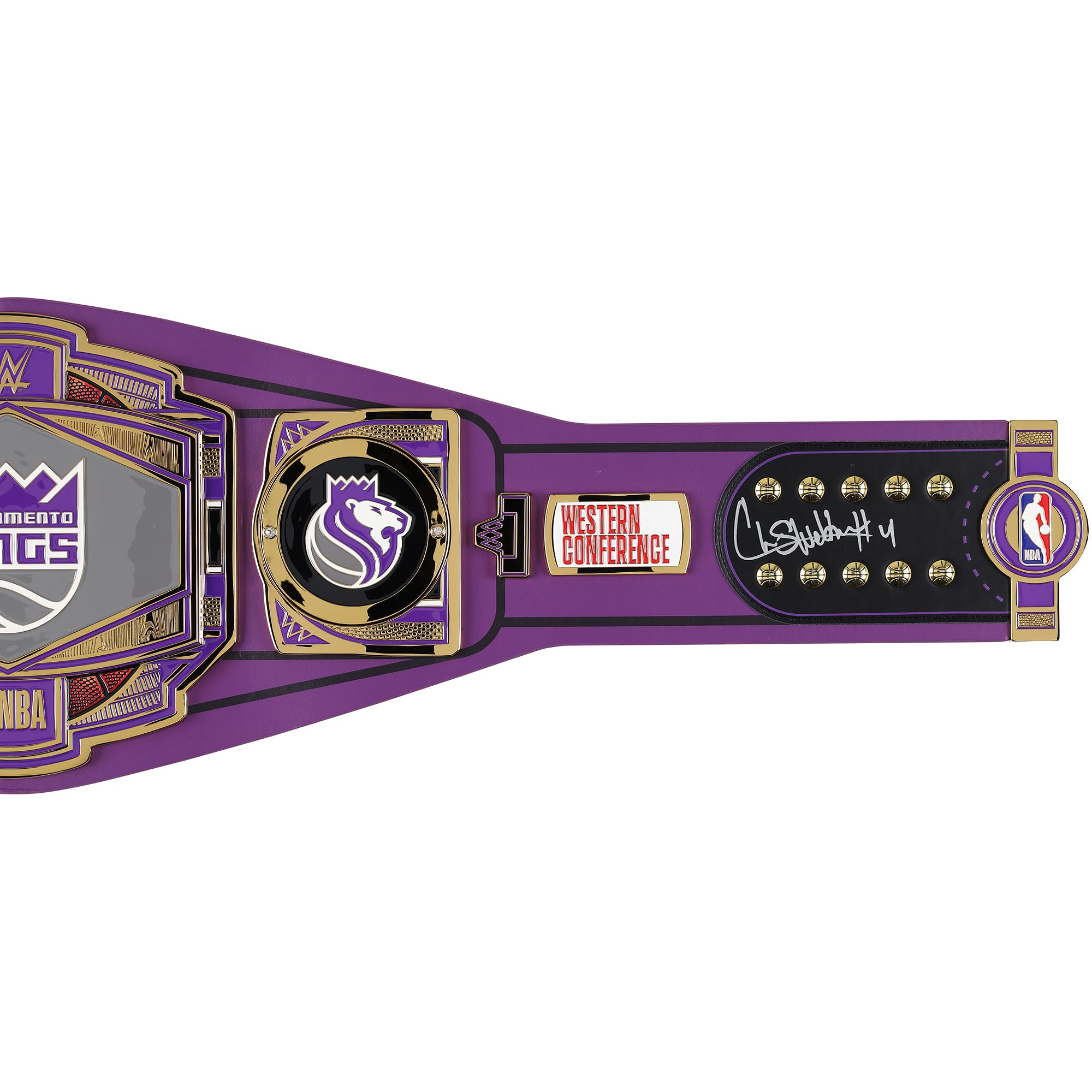 Chris Webber Sacramento Kings Autographed WWE Legacy Title Belt