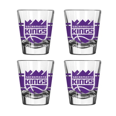 Sacramento Kings Logo Brands Four-Piece Stripe Shot Glass Set