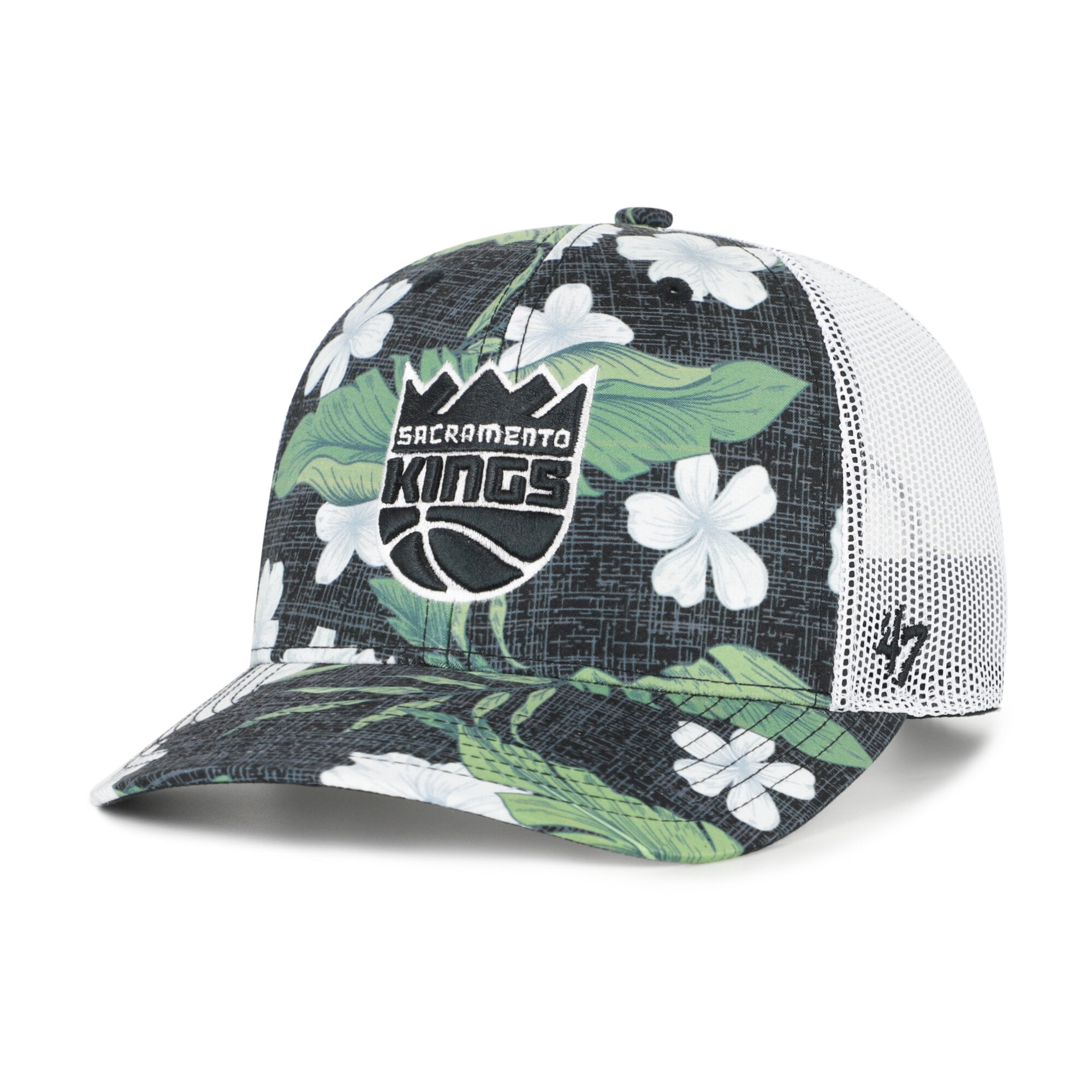 Men's '47 Black Sacramento Kings Beach Side Trucker Adjustable Hat