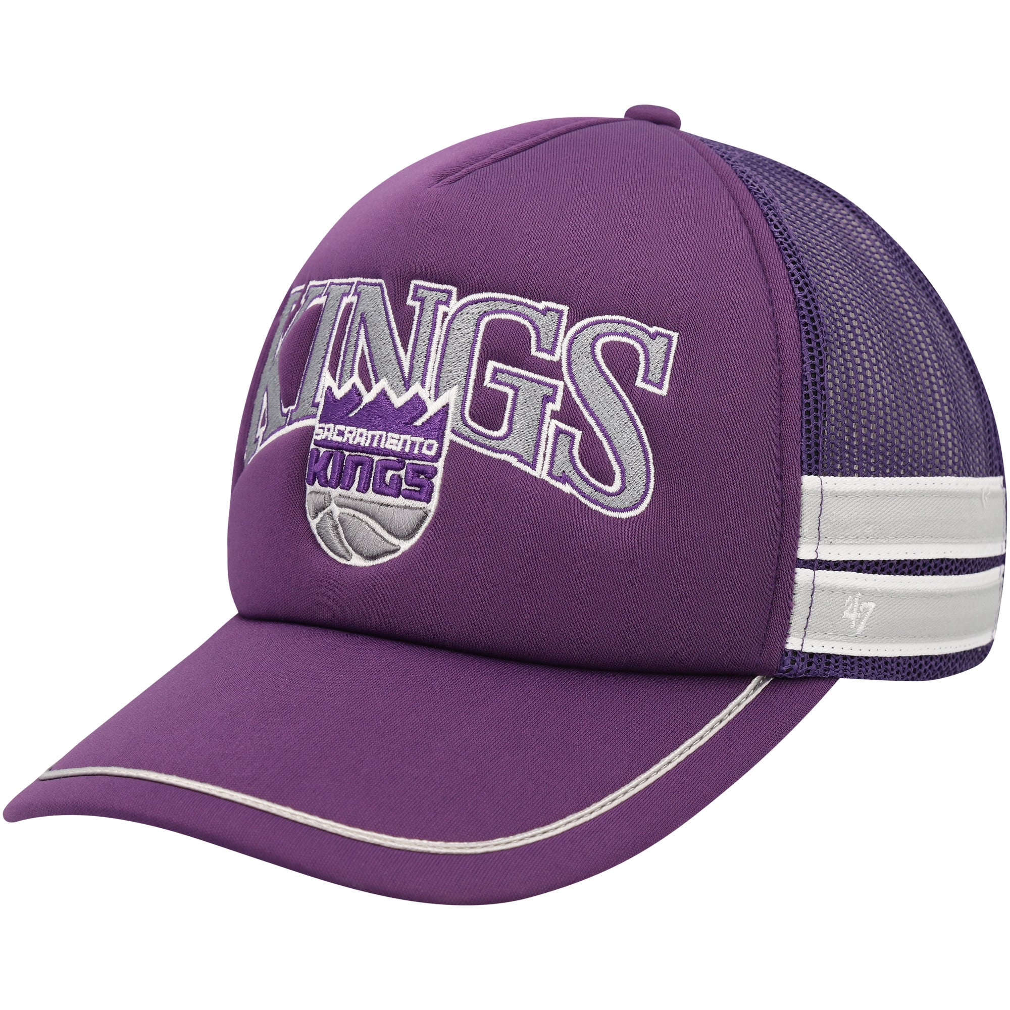 Men's Sacramento Kings '47 Purple Sidebrand Stripes Trucker Adjustable Hat